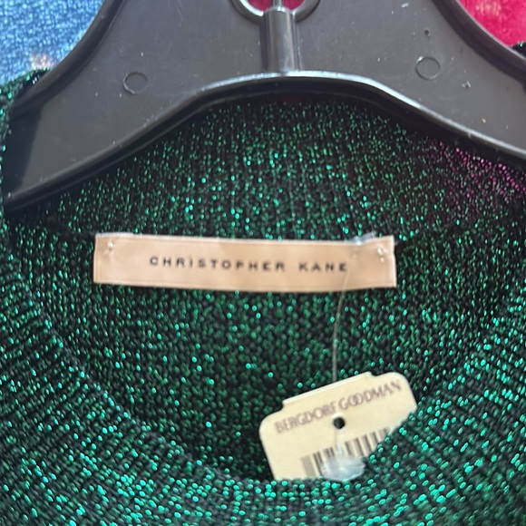 NWT Beautiful Christopher Kane green sparkle sweater. - Picture 6 of 9